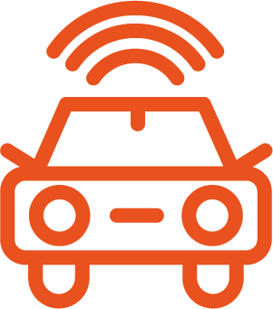 Telematics car icon