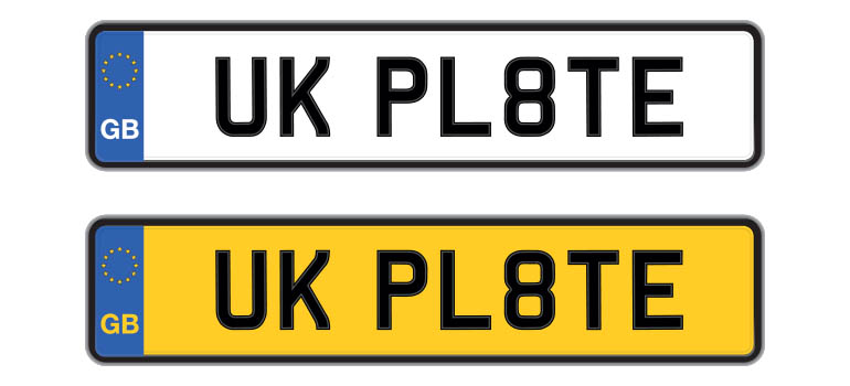 uk reg plate car