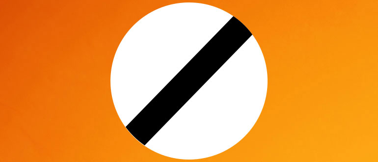 National Speed Limit Sign